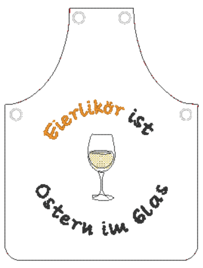 Stickdatei - ITH Mini-Flaschenschürzen Eierlikör (kleine Flaschen) - Sewando