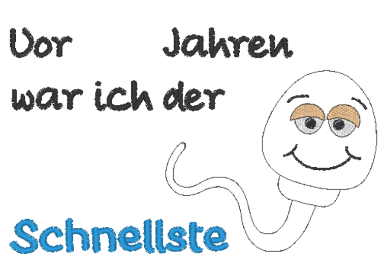 Stickdatei - Spermium (in 3 Versionen) personalisierbar - Sewando