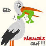 Stickdatei Set "Gib niemals auf"