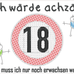 Stickdatei - Verkehrsschilder-Sprüche zum Geburtstag - Sewando