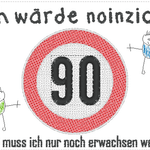 Stickdatei - Verkehrsschilder-Sprüche zum Geburtstag - Sewando