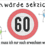Stickdatei - Verkehrsschilder-Sprüche zum Geburtstag - Sewando