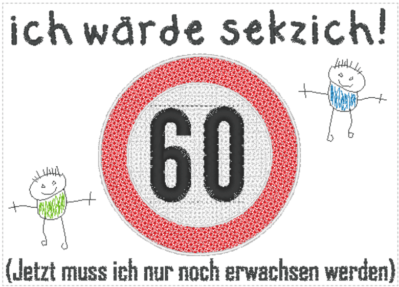 Stickdatei - Verkehrsschilder-Sprüche zum Geburtstag - Sewando