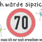 Stickdatei - Verkehrsschilder-Sprüche zum Geburtstag - Sewando