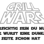 Stickdatei - GRILL WARS (Doodle-Applikation & Vollstick) - Sewando