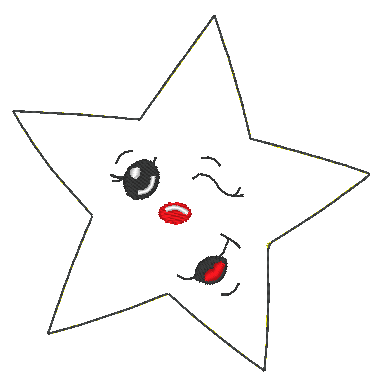Stickdatei - 6 Sterne mit Gesicht (ITH und Doodle) - Sewando