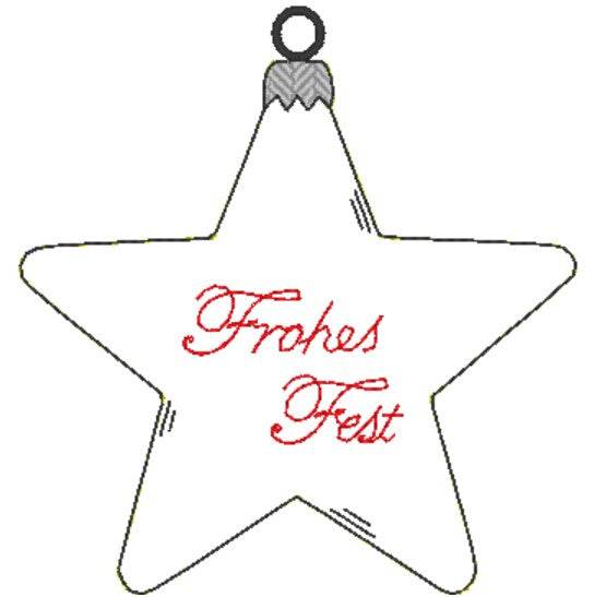 Stickdatei - Christbaumschmuck STERNE Single Line - Sewando