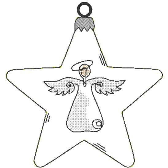 Stickdatei - Christbaumschmuck STERNE Single Line - Sewando