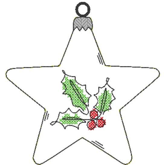 Stickdatei - Christbaumschmuck STERNE Single Line - Sewando