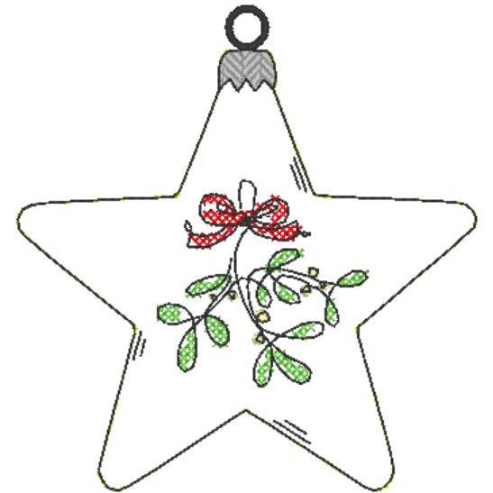 Stickdatei - Christbaumschmuck STERNE Single Line - Sewando