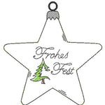 Stickdatei - Christbaumschmuck STERNE Single Line - Sewando