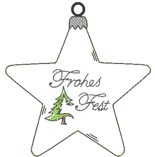 Stickdatei - Christbaumschmuck STERNE Single Line - Sewando