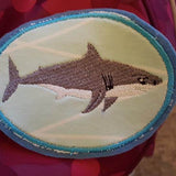 Stickdatei "Hai Patch Nr. 1" für den 10x10 cm Rahmen