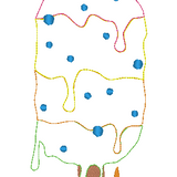 Stickdatei - Doodle-Applikation "Like ICE in the sunshine"