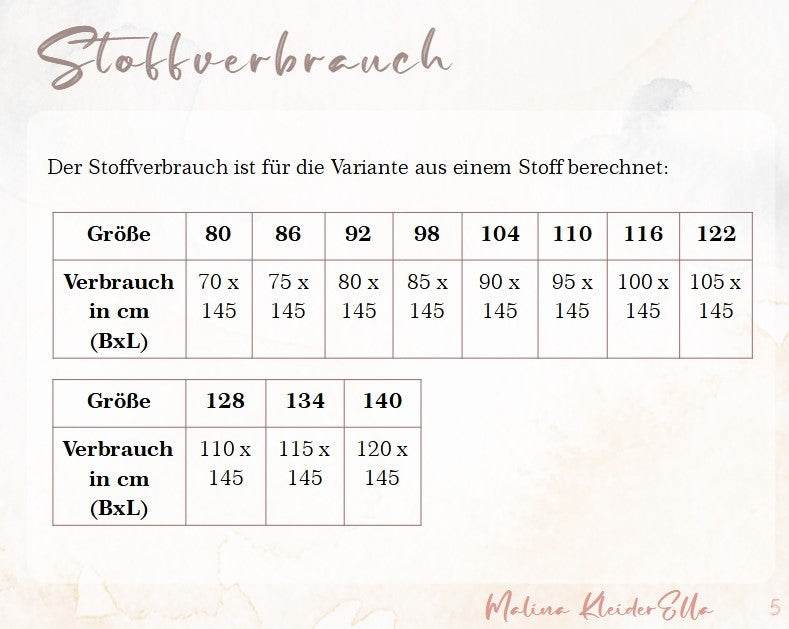 Schnittmuster KleiderElla Sweatkleid Gr. 80-140 - Sewando