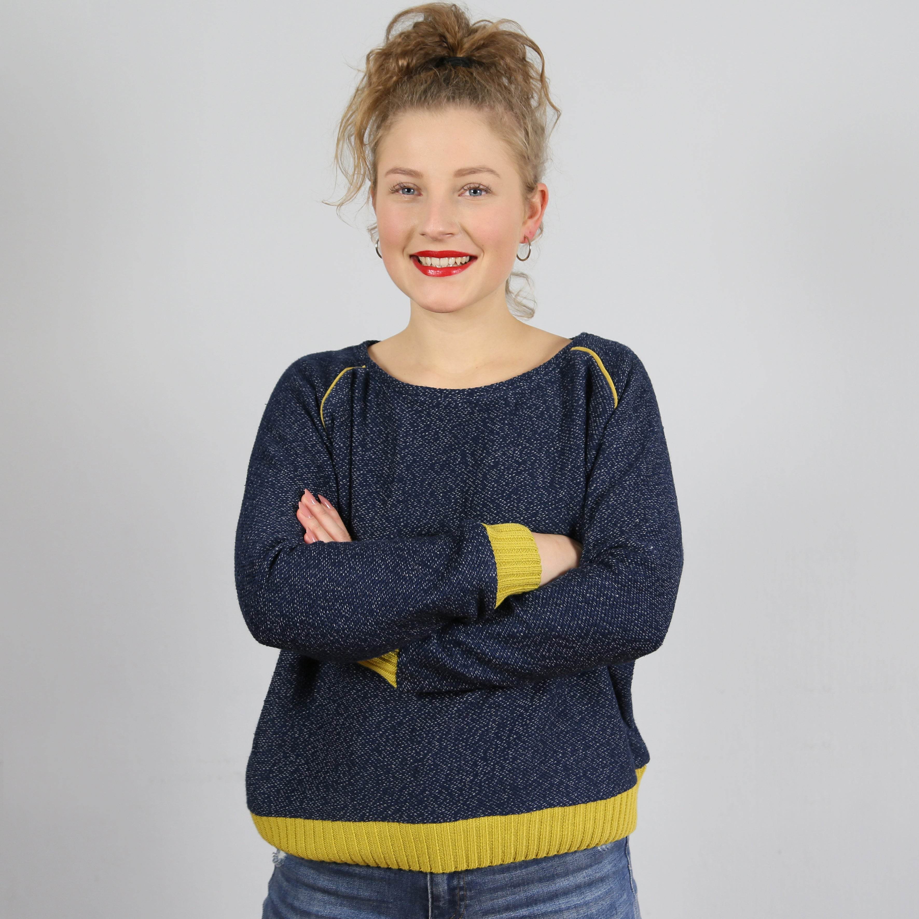 Raglansweater FRAU MONA | Schnittmuster Gr. XS-L - Sewando