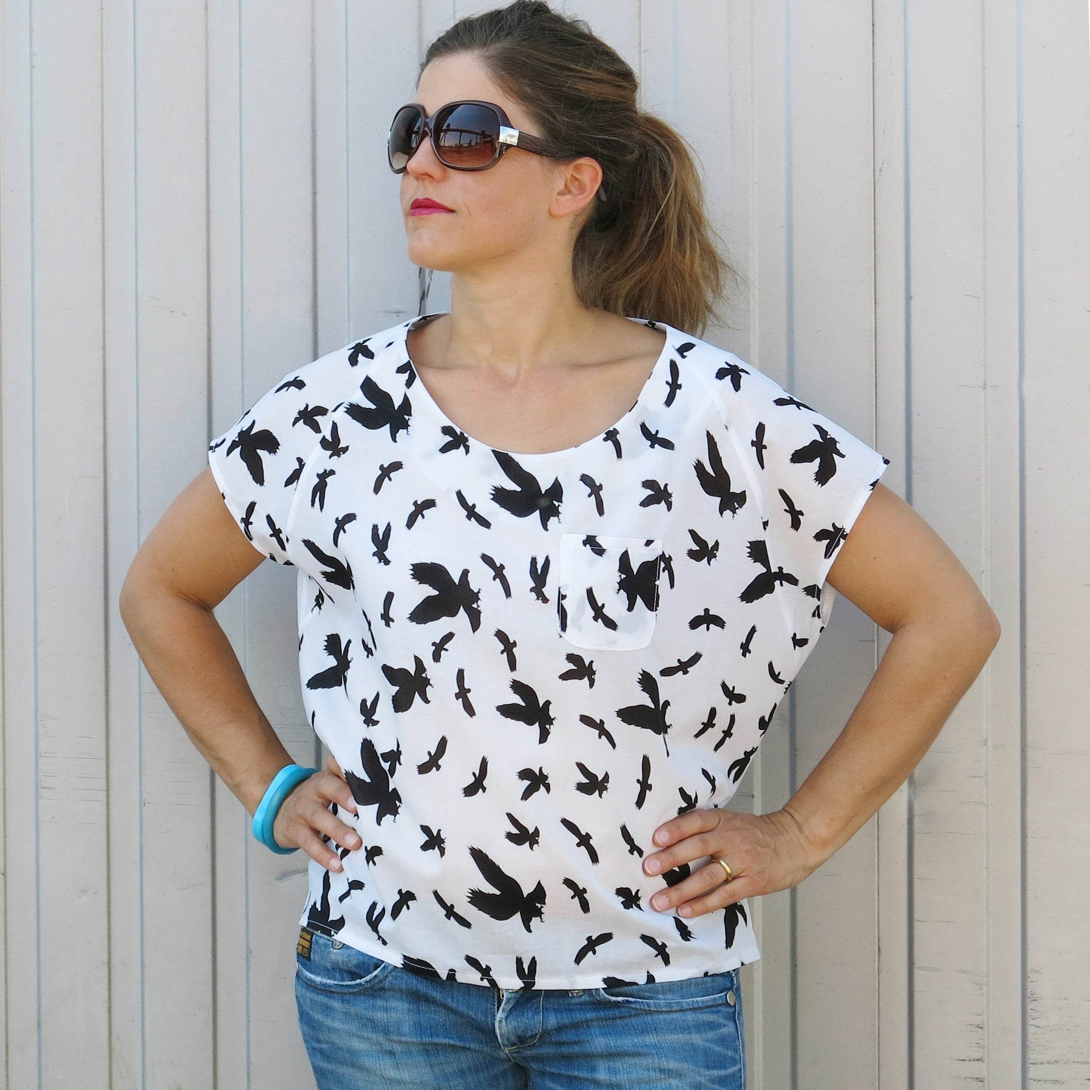 Blusenshirt FRAU MIA | Schnittmuster Gr. XS-XXL - Sewando