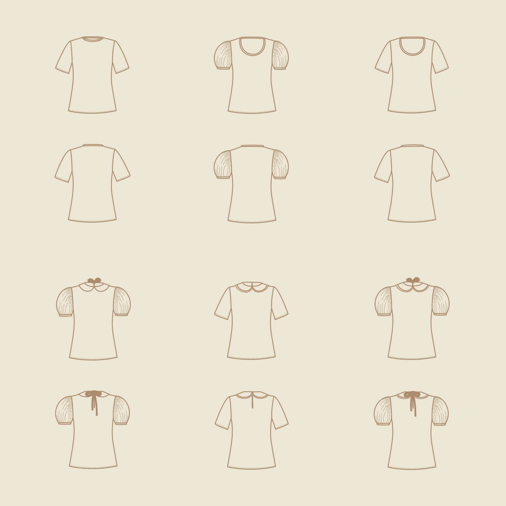 Svea Top 34 - 52 add-on sewing pattern and instructions - Sewando