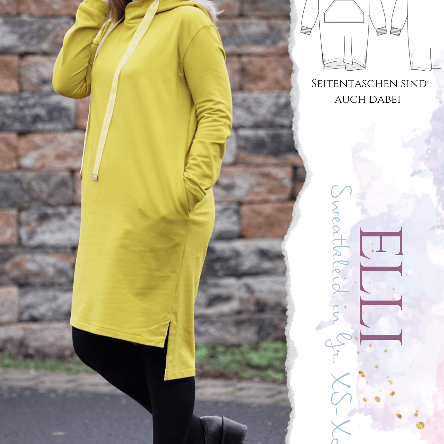 Schnittmuster Sweatkleid Elli Gr. XS-XL - Sewando