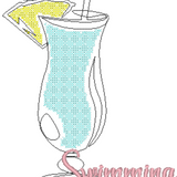 Stickdatei Single Line  "Cocktails"