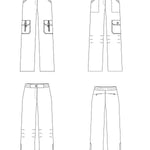 Schnittmuster CORINNA- Cargohose, Regenhose mit den typischen Taschen Gr. 34-54 - Sewando