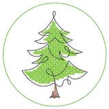 Stickdatei - Untersetzer Single Line Advent (24 Dateien) - Sewando