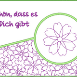 Stickdatei - Mugrug-Set "Schön, dass es Dich gibt" Stickdatei (4 Motive)