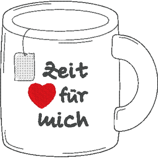 Stickdatei - Teetassen-Set (Füllobjekt) - Sewando
