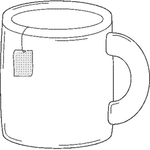Stickdatei - Teetassen-Set (Füllobjekt) - Sewando