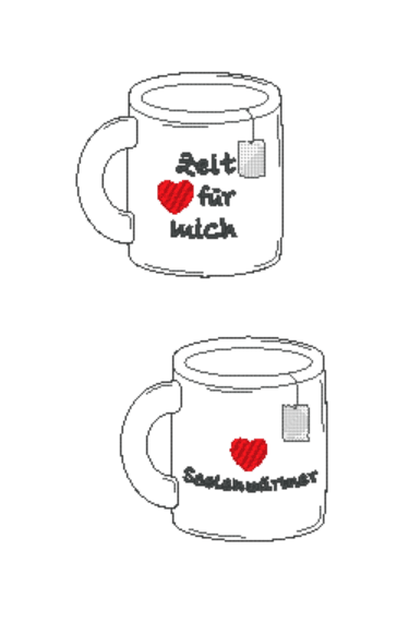 Stickdatei - Teetassen-Set (Füllobjekt) - Sewando