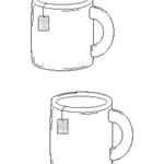 Stickdatei - Teetassen-Set (Füllobjekt) - Sewando