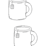 Stickdatei - Teetassen-Set (Füllobjekt) - Sewando