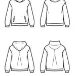 Schnittmuster Merit Sweater, Hoodie mit raffiniertem Rücken Gr. 34-54 - Sewando