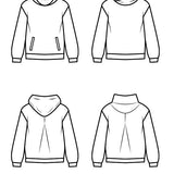Schnittmuster Merit Sweater, Hoodie mit raffiniertem Rücken Gr. 34-54 - Sewando