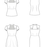 Schnittmuster Ginette - Shirt oder Kleid mit Trapezausschnitt und Raffung Gr. 34-54 - Sewando