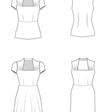 Schnittmuster Ginette - Shirt oder Kleid mit Trapezausschnitt und Raffung Gr. 34-54 - Sewando