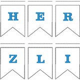 Stickdatei Mini-Wimpel "Hochzeit" (personalisierbar)