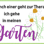 Stickdatei Schild - Therapie Garten - Sewando