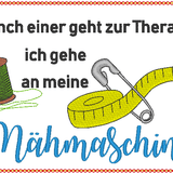 Stickdatei - Schild Therapie Nähmaschine - Sewando