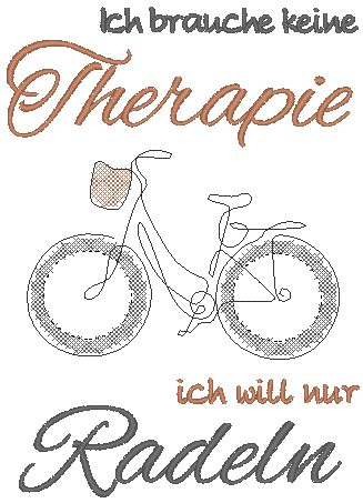 Stickdatei - Therapie RADELN - Sewando