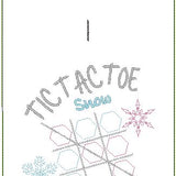 Stickdatei - Spiel "TIC TAC TOE Snow" mit Stoffbeutel