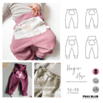 Känguru Hose Baby & Kids 56-98 (Windel) inkl. BEAMERDATEI Schnittmuster - Sewando