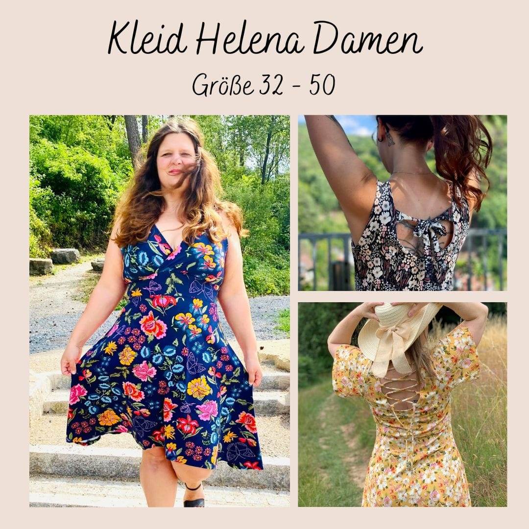 Schnittmuster Kleid Helena Damen Größe 32 – 50 - Sewando