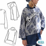 Schnittmuster "OVERSIZED PULLI"Gr. 80 - 164
