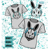 Plotterdatei "Sound Bunny Family" dxf, svg, jpeg