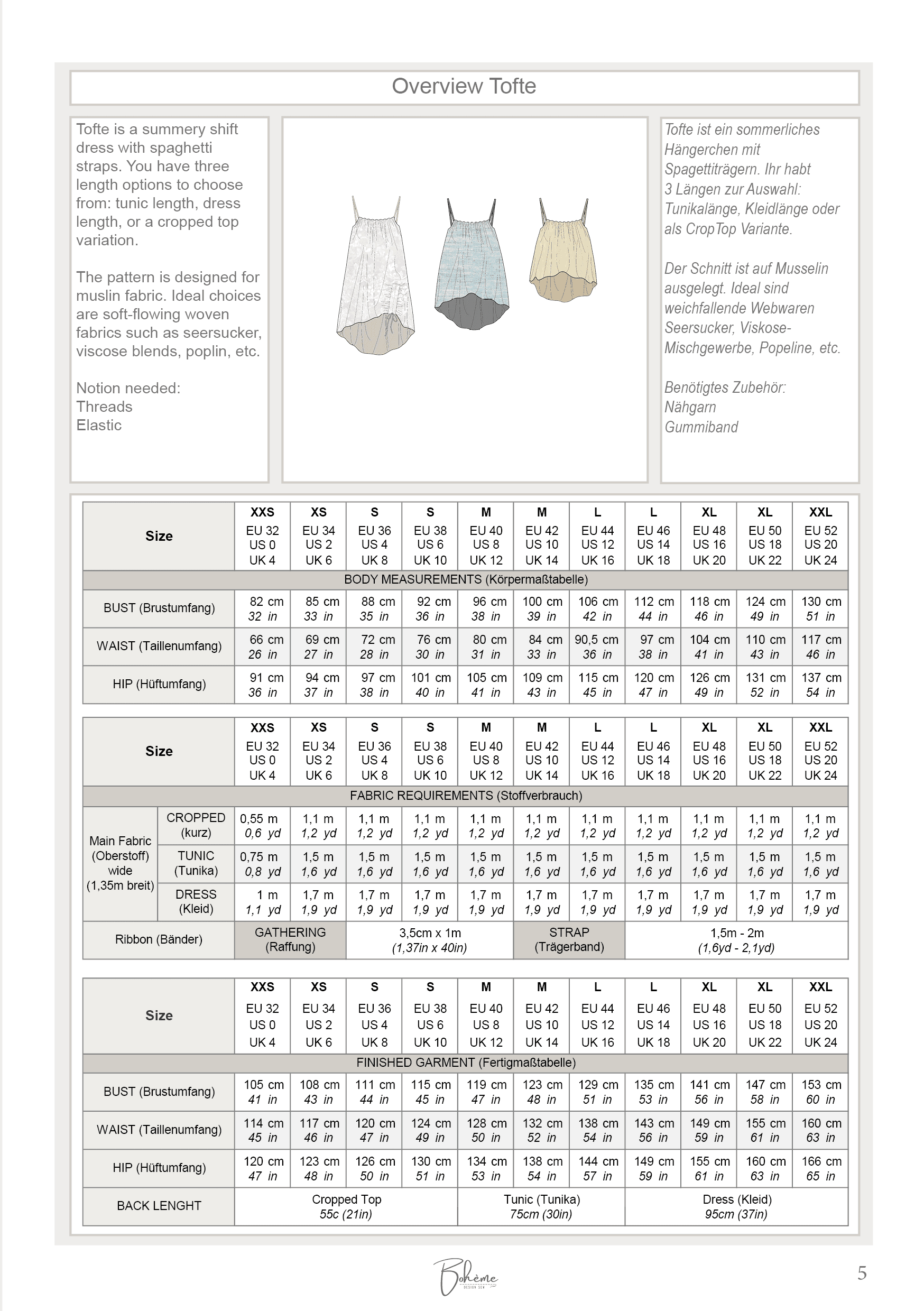 TOFTE.tunika | Damen | 32-52 | Schnitt : - Sewando