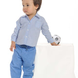 Schnittmuster Hemd für Baby und Kinder TOM Jungen, langärmliges Hemd mit Fußball.