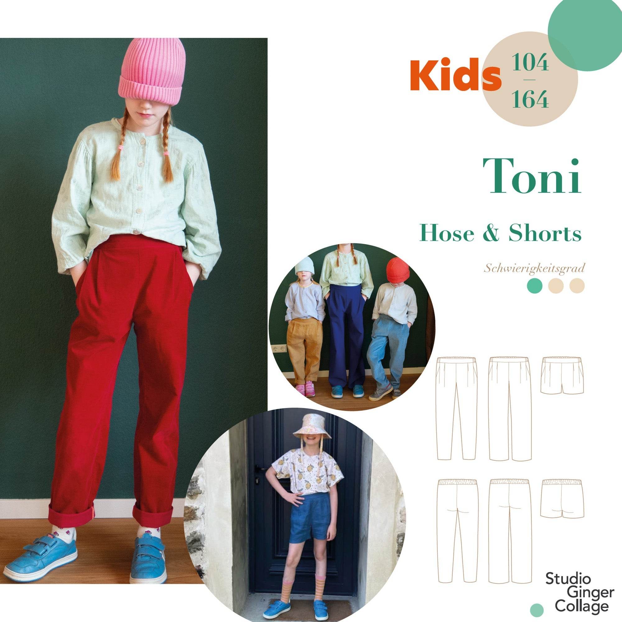 Toni Hose & Shorts Kids 104 - 164 Schnittmuster und Anleitung - Sewando