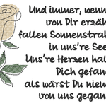 Stickdatei - 2 Trauersprüche mit Rosen - Sewando