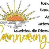 Stickdatei - 2x Trauerspruch Single Line - Sewando
